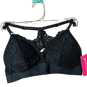 Xhilaration Black Banded Lace Bralette With Adjustable Straps - Small - NWT